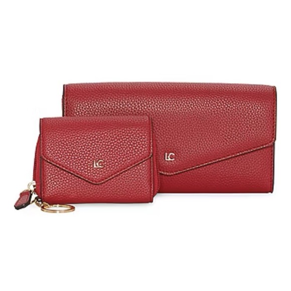 Liz Claiborne Handbags - Liz Claiborne Zip Around 2-pc. Womens Envelope Wallet Mid Red NIB